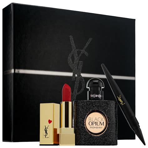 yves saint laurent black opium giftset 52.8ml|black opium gift set sale.